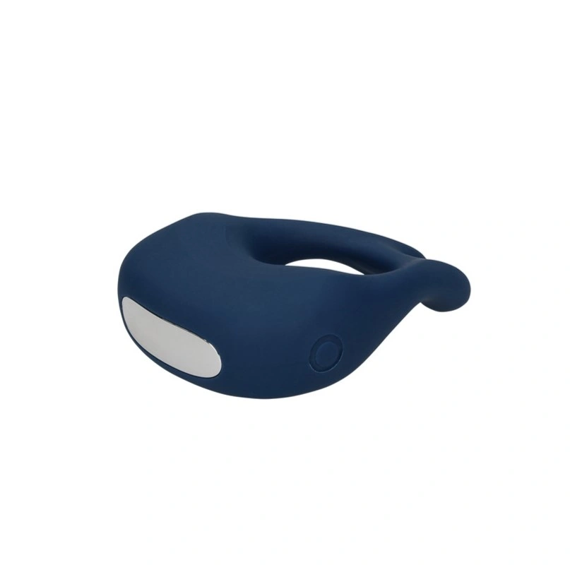 Inel Penis Pointed Vibrating Cock Ring, 10 Moduri Vibratii, Silicon, USB, Albastru, Nr. 4, Erotic24.ro