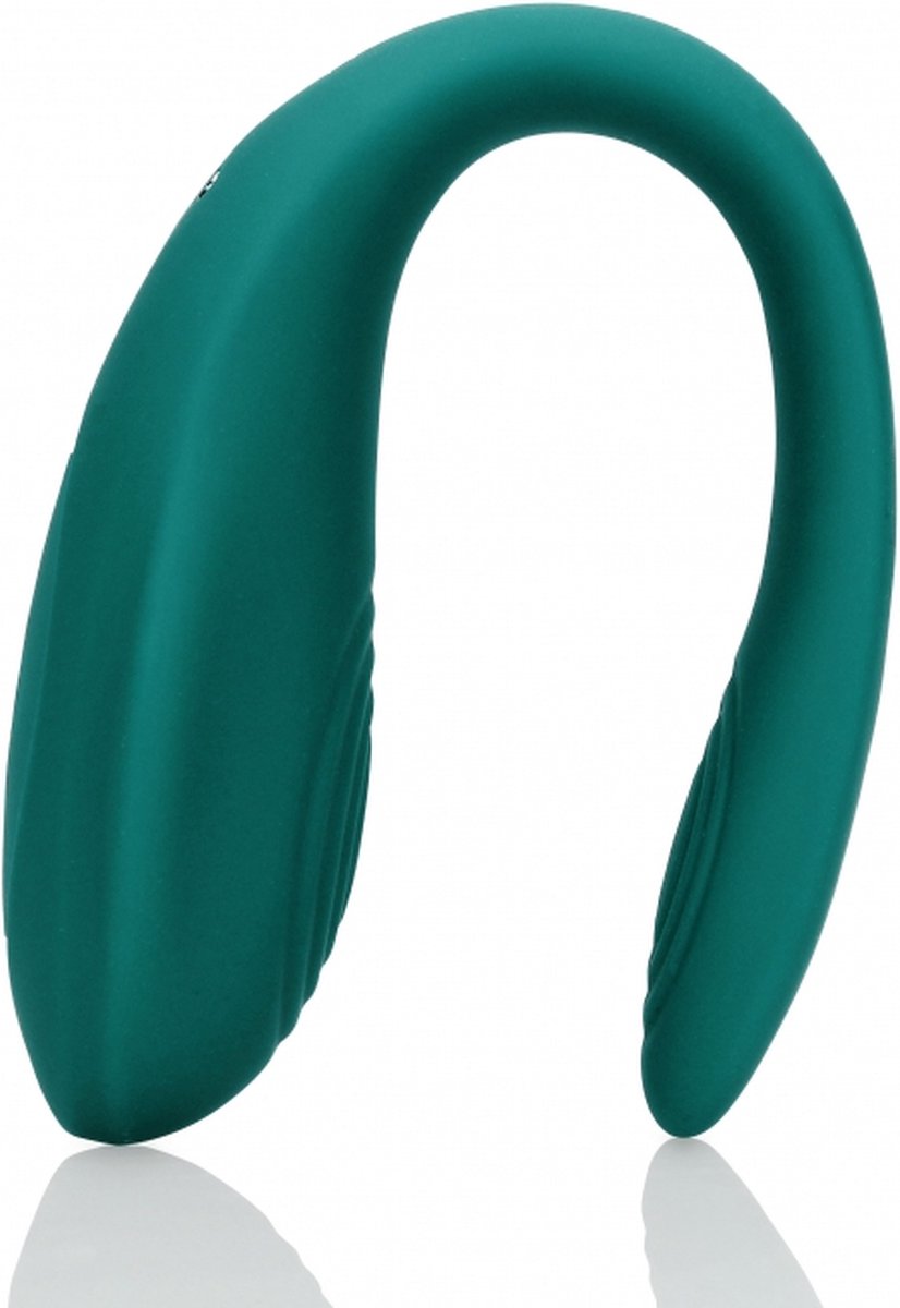 Vibrator Cuplu Loveline, 10 Moduri Vibratii, Remote Control, Silicon, USB, Verde, #2, Erotic24.ro