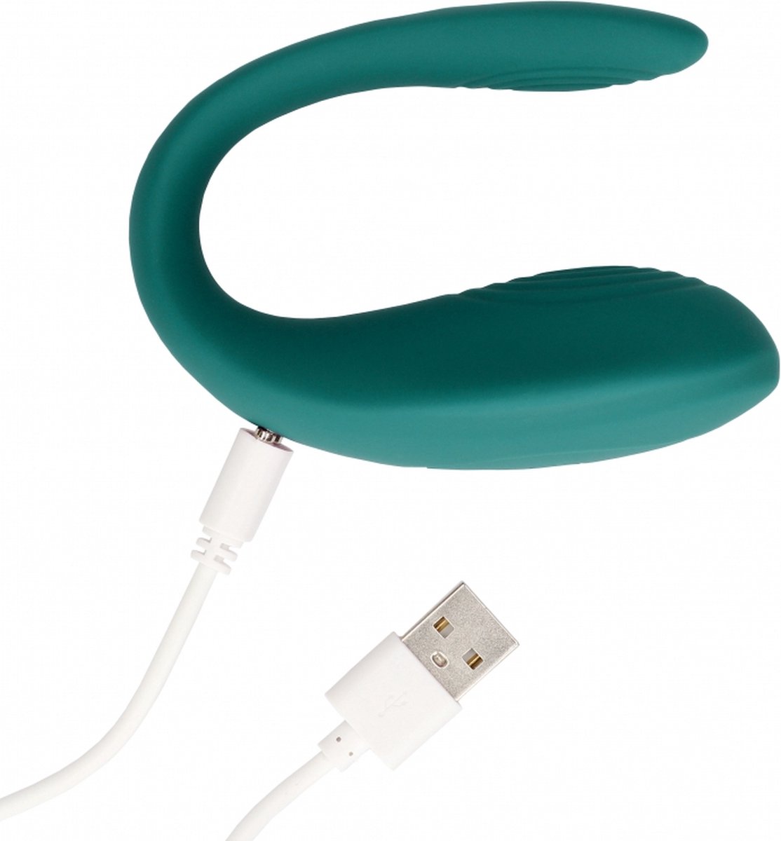 Vibrator Cuplu Loveline, 10 Moduri Vibratii, Remote Control, Silicon, USB, Verde, #5, Erotic24.ro
