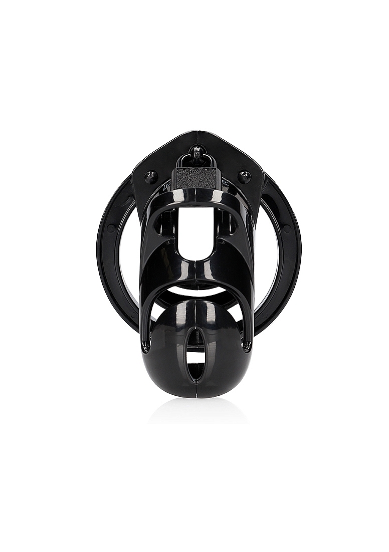Cusca de Castitate Model 25, Policarbonat, Negru, #6, Erotic24.ro