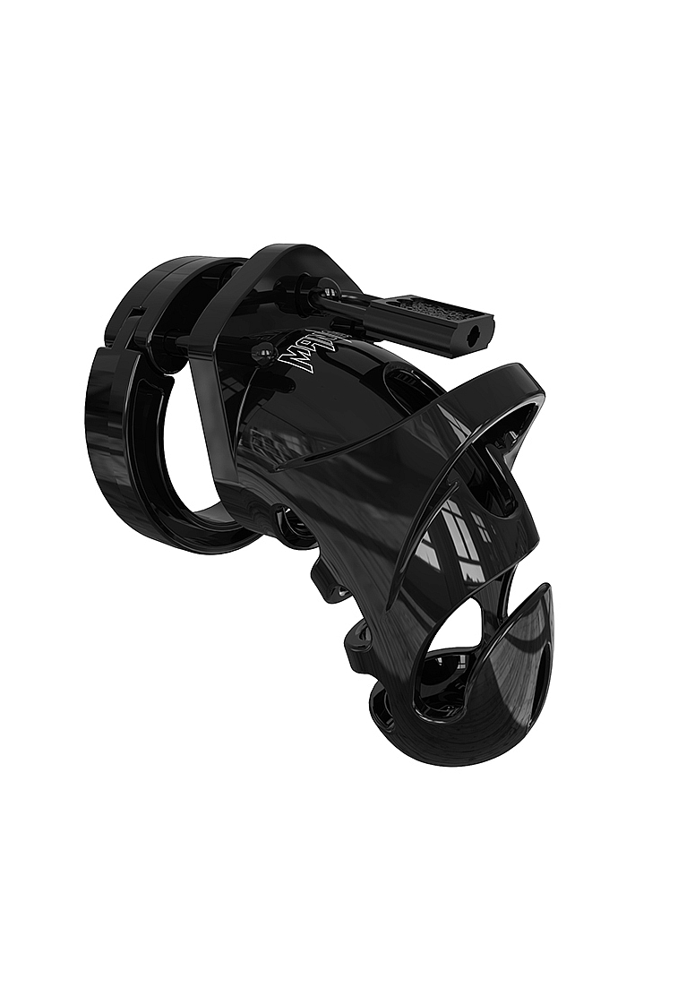 Cusca de Castitate Model 25, Policarbonat, Negru, #4, Erotic24.ro