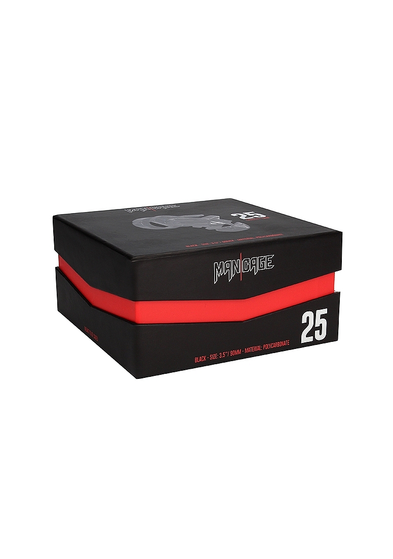 Cusca de Castitate Model 25, Policarbonat, Negru, #9, Erotic24.ro