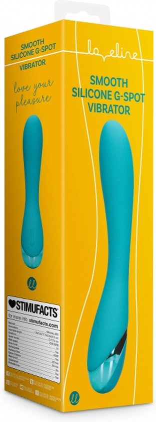 Vibrator Punctul G Loveline, 10 Moduri Vibratii, Silicon, USB, Turcoaz, 19.5 cm, #6, Erotic24.ro
