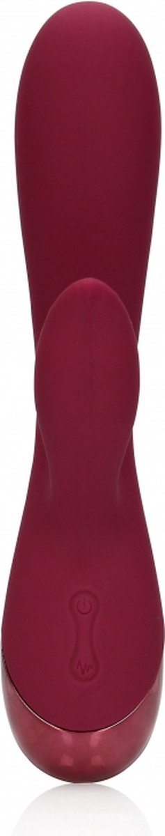 Vibrator Iepuras Loveline, 10 Moduri Vibratii, Silicon, USB, Visiniu, 20 cm, #3, Erotic24.ro