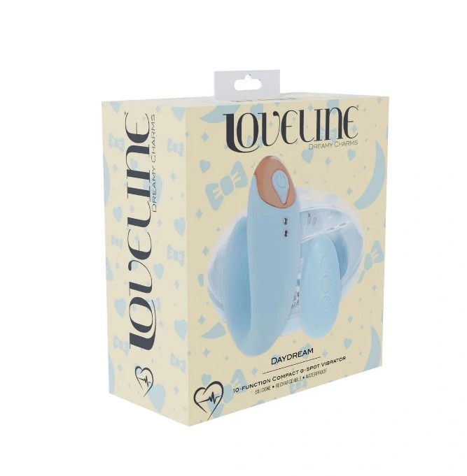 Vibrator Daydream, Remote Control, 10 Moduri Vibratii, Silicon, USB Magnetic, Albastru, 8.5 cm, #6, Erotic24.ro