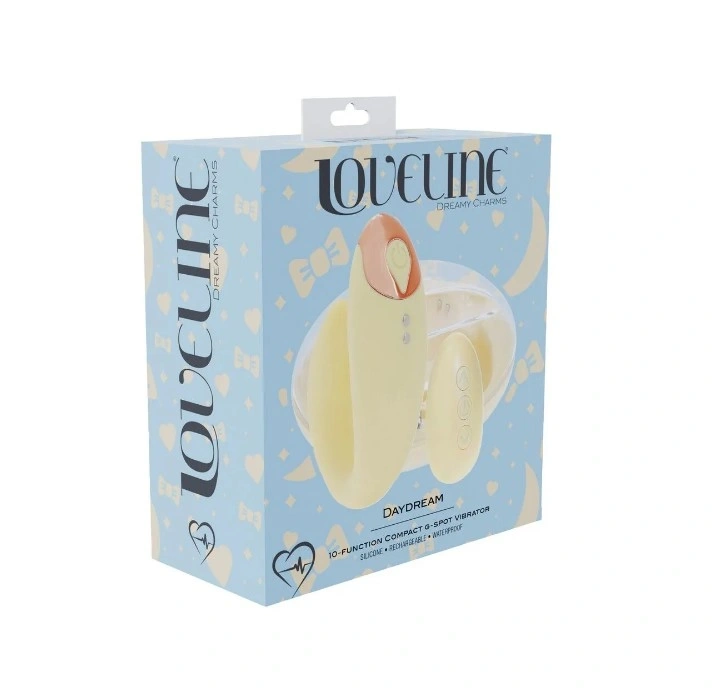 Vibrator Daydream, Remote Control, 10 Moduri Vibratii, Silicon, USB Magnetic, Galben, 8.5 cm, Nr. 6, Erotic24.ro