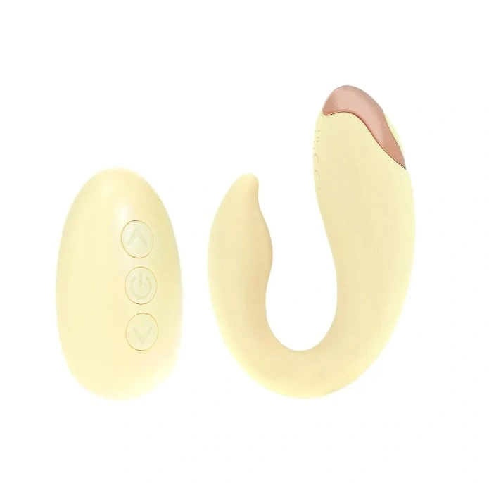 Vibrator Daydream, Remote Control, 10 Moduri Vibratii, Silicon, USB Magnetic, Galben, 8.5 cm, Nr. 2, Erotic24.ro