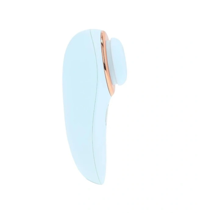 Stimulator Aurie 15 Moduri Tapare, 2 Accesorii Interschimbabile, Silicon si ABS, USB Magnetic, Albastru, 12 cm, #3, Erotic24.ro