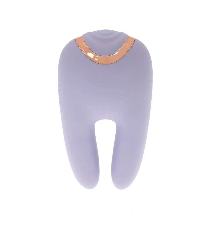 Stimulator Bonnie Double-Ended, 13 Moduri Tapare, Silicon, USB, Mov, 11 cm, Nr. 4, Erotic24.ro