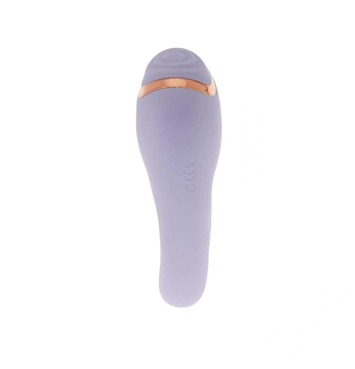 Stimulator Bonnie Double-Ended, 13 Moduri Tapare, Silicon, USB, Mov, 11 cm, Nr. 3, Erotic24.ro