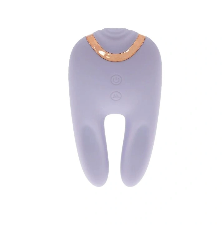 Stimulator Bonnie Double-Ended, 13 Moduri Tapare, Silicon, USB, Mov, 11 cm, Nr. 2, Erotic24.ro