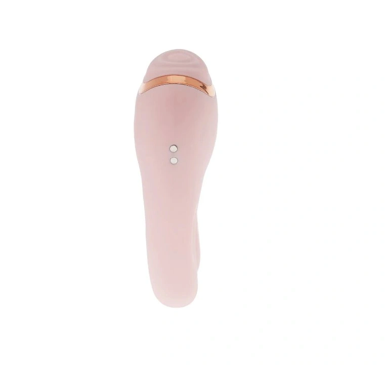 Stimulator Bonnie Double-Ended, 13 Moduri Tapare, Silicon, USB, Roz, 11 cm, Nr. 4, Erotic24.ro