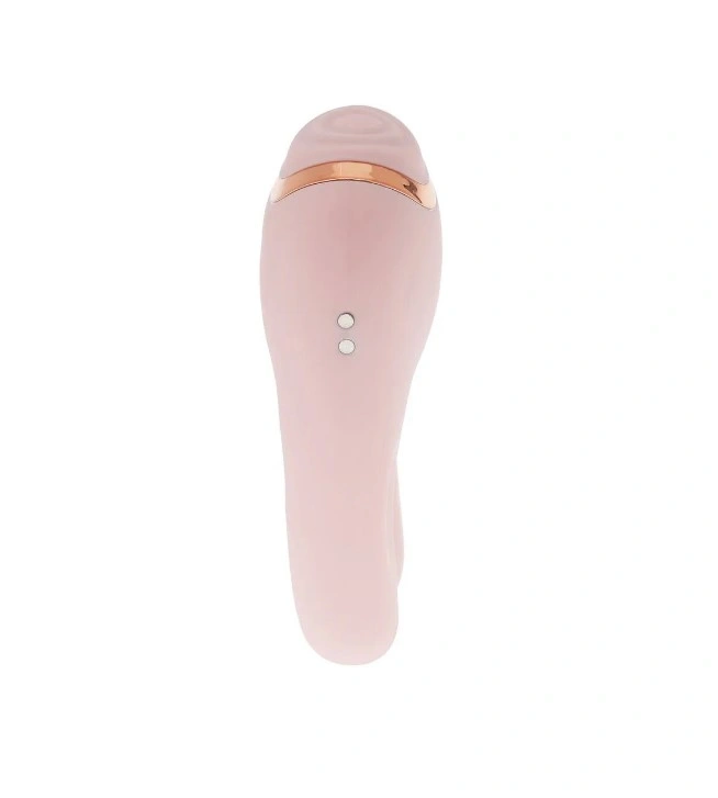 Stimulator Bonnie Double-Ended, 13 Moduri Tapare, Silicon, USB, Roz, 11 cm, Nr. 3, Erotic24.ro