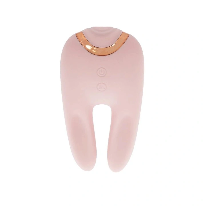 Stimulator Bonnie Double-Ended, 13 Moduri Tapare, Silicon, USB, Roz, 11 cm, Nr. 2, Erotic24.ro