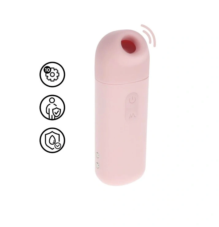 Stimulator Clitoris Sweetie, 10 Moduri Tapare, ABS si Silicon, USB Magnetic, Roz, 8.8 cm, #1, Erotic24.ro