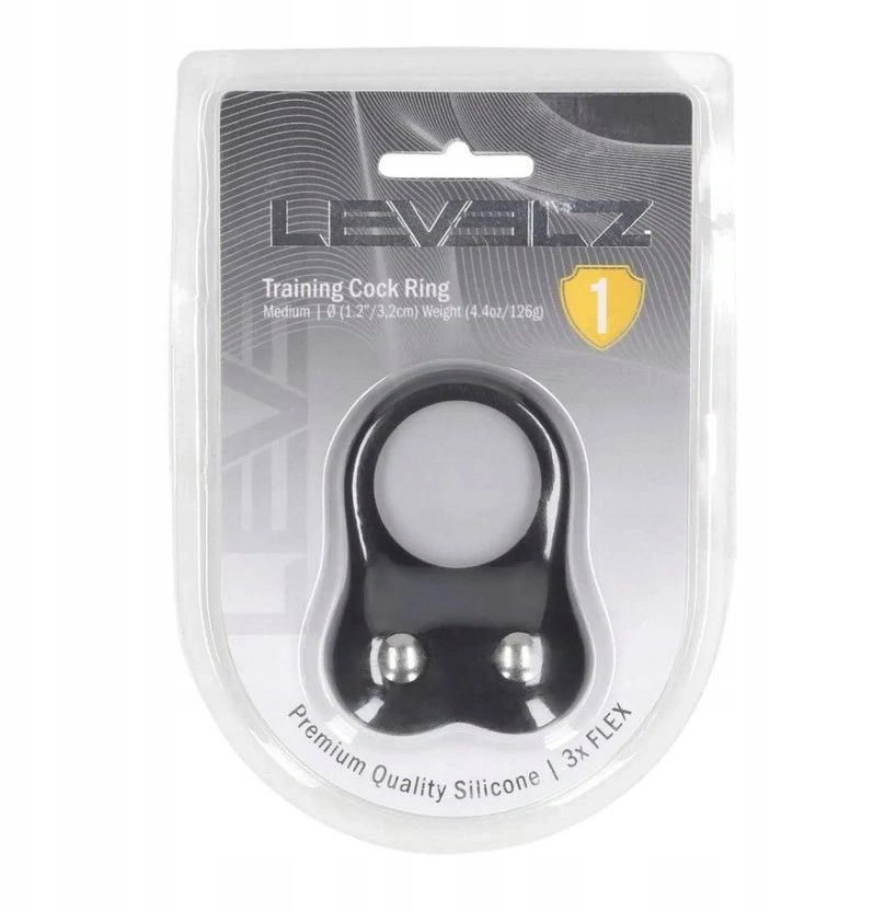 Inel de Penis Training Cock Ring, Silicon, Negru, 126 gr, Nr. 5, Erotic24.ro