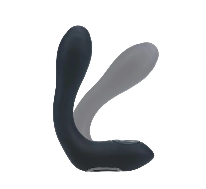 Stimulator Prostata Bendable, 10 Moduri Vibratii, 10 Moduri Pulsatii, Functie de Incalzire, Silicon, USB, Negru, #2, Erotic24.ro