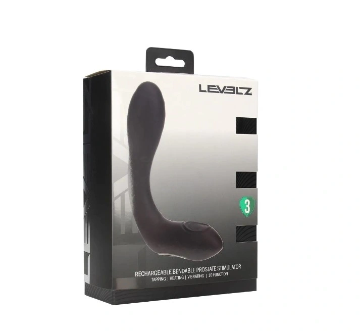 Stimulator Prostata Bendable, 10 Moduri Vibratii, 10 Moduri Pulsatii, Functie de Incalzire, Silicon, USB, Negru, #6, Erotic24.ro