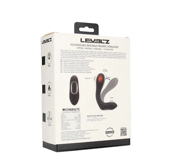 Stimulator Prostata Bendable, 10 Moduri Vibratii, 10 Moduri Pulsatii, Functie de Incalzire, Silicon, USB, Negru, #7, Erotic24.ro