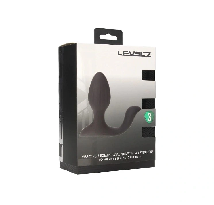 Stimulator Anal cu Rotatii, 9 Moduri Vibratii, Silicon, USB Magnetic, Negru, 10.7 cm, #3, Erotic24.ro
