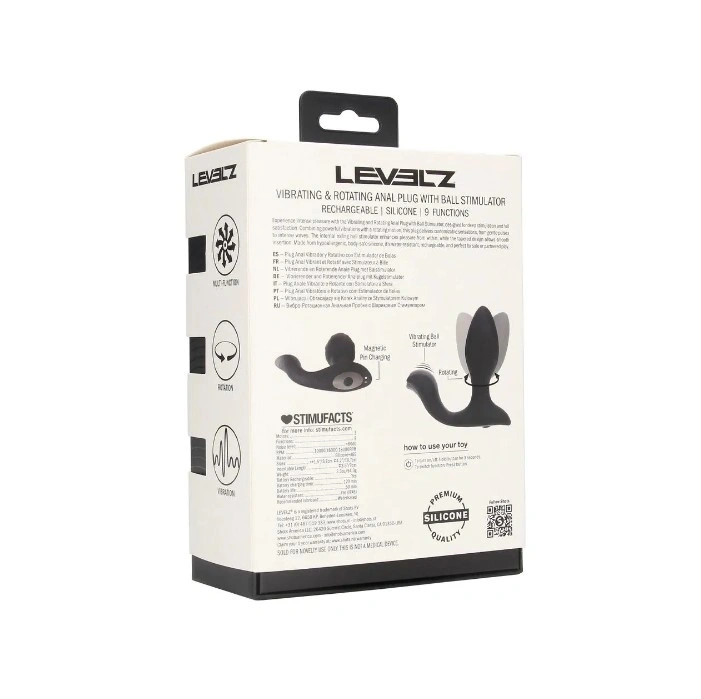 Stimulator Anal cu Rotatii, 9 Moduri Vibratii, Silicon, USB Magnetic, Negru, 10.7 cm, #4, Erotic24.ro