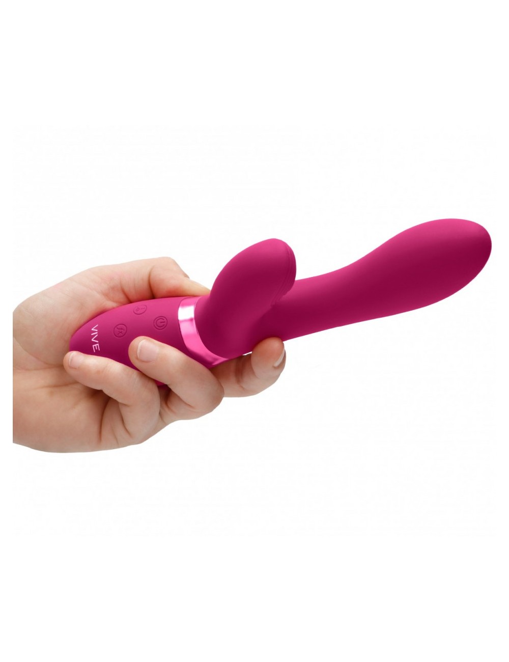 Vibrator Kyra Double Action Vibrating Pulse-Wave Stimulator Silicon Roz 21.3 cm, #3, Erotic24.ro