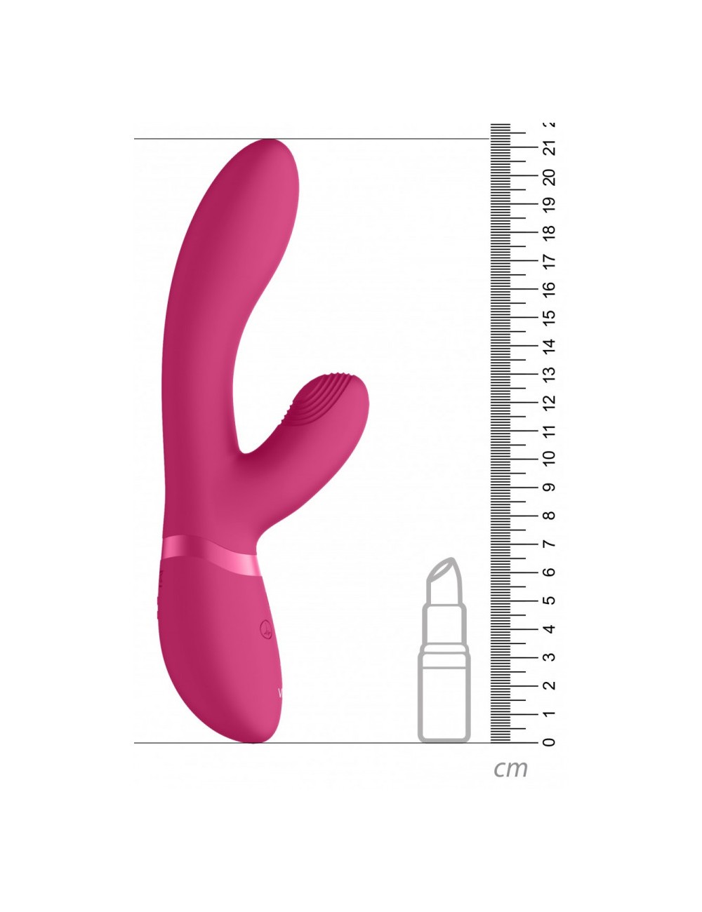 Vibrator Kyra Double Action Vibrating Pulse-Wave Stimulator Silicon Roz 21.3 cm, #4, Erotic24.ro