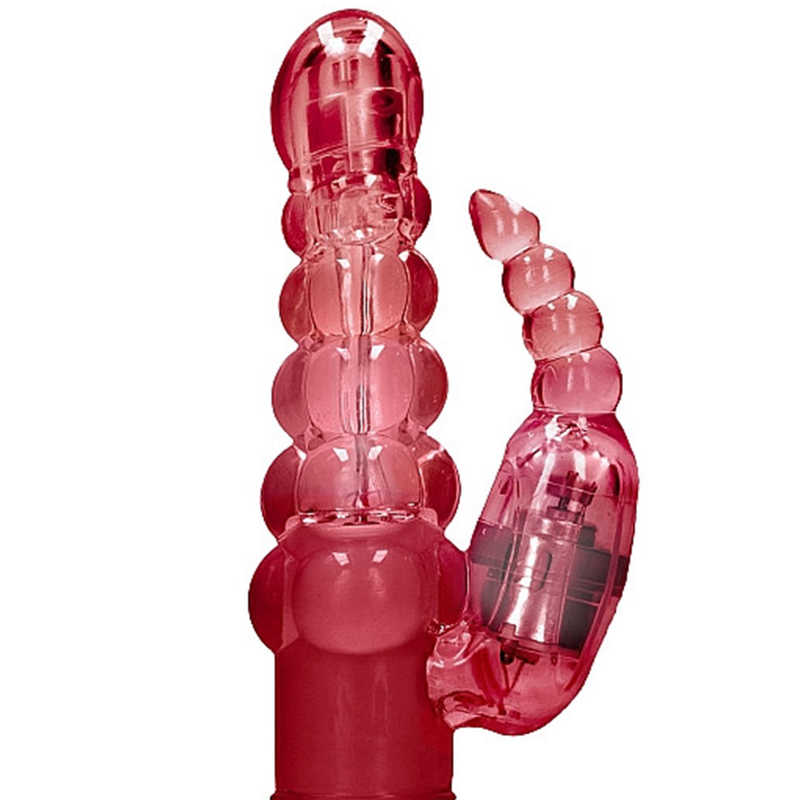 Vibrator Rabbit Rotating Bubbles 8 Moduri Rosu 23 cm, #3, Erotic24.ro