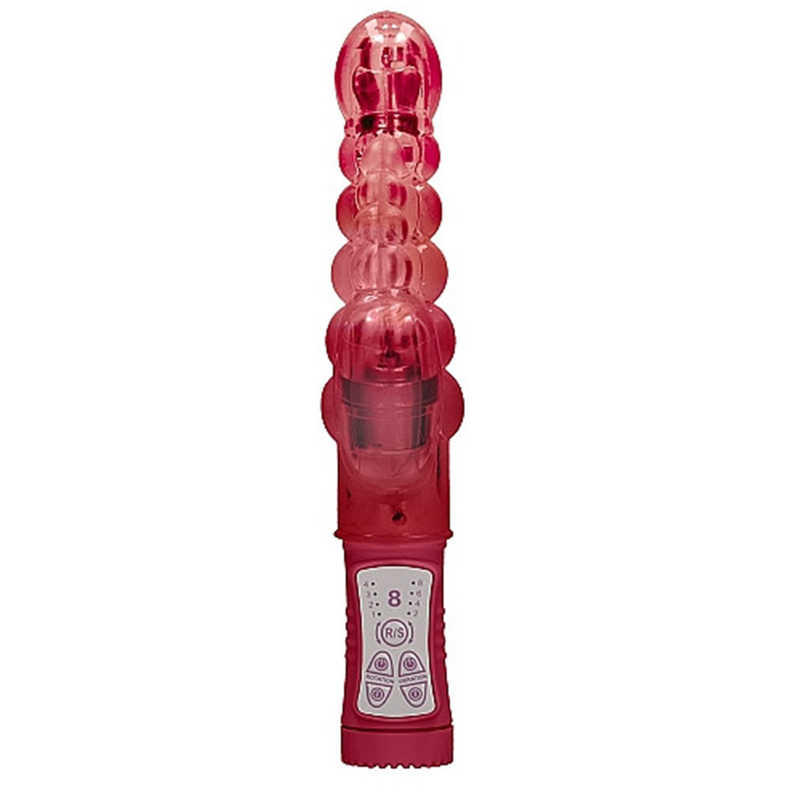Vibrator Rabbit Rotating Bubbles 8 Moduri Rosu 23 cm, #4, Erotic24.ro