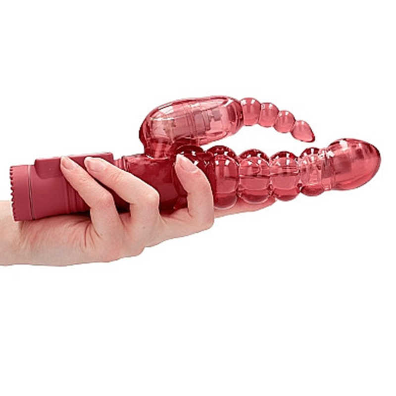 Vibrator Rabbit Rotating Bubbles 8 Moduri Rosu 23 cm, #2, Erotic24.ro