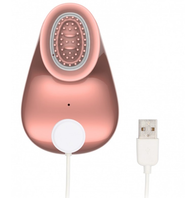Stimulator Twitch Hands Free, Suction&Vibration, USB, Rose , #2, Erotic24.ro