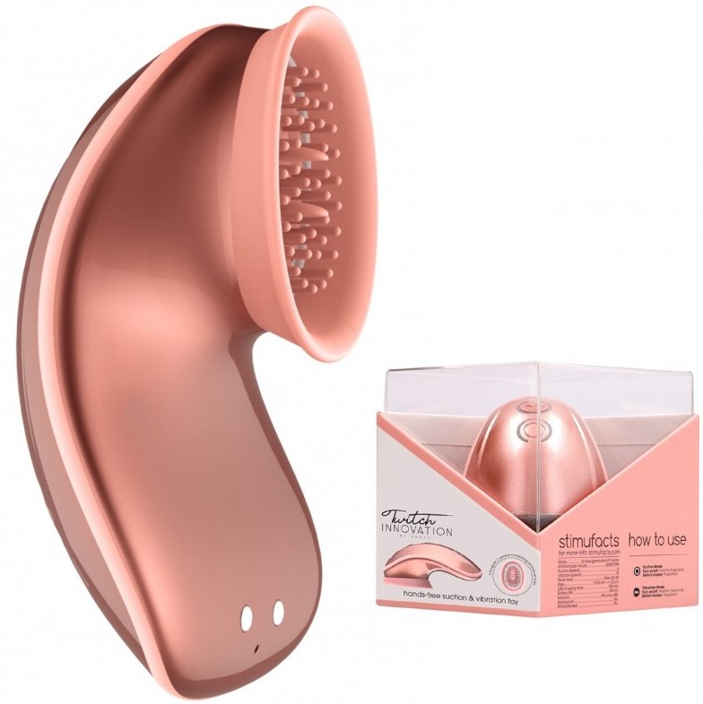 Stimulator Twitch Hands Free, Suction&Vibration, USB, Rose , #4, Erotic24.ro
