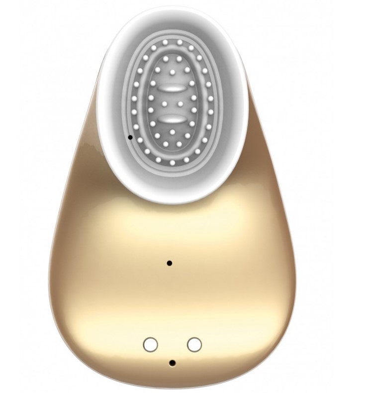 Stimulator Twitch Hands Free, Suction&Vibration, USB, Gold, Nr. 3, Erotic24.ro