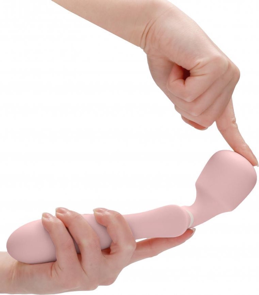 Vibrator Masaj Jiggle, 10 Moduri Vibratii, Silicon, USB, Roz, 22.6 cm, #4, Erotic24.ro