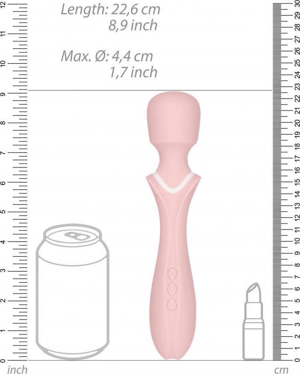 Vibrator Masaj Jiggle, 10 Moduri Vibratii, Silicon, USB, Roz, 22.6 cm, #5, Erotic24.ro