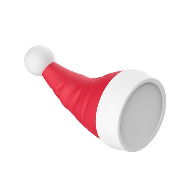 VIbrator Limited Edition Naughty Hat, 10 Moduri Vibratii, Silicon, USB, Rosu/Alb, Nr. 4, Erotic24.ro