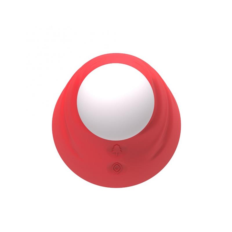 VIbrator Limited Edition Naughty Hat, 10 Moduri Vibratii, Silicon, USB, Rosu/Alb, Nr. 6, Erotic24.ro