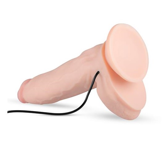 Vibrator Realist Dwane cu Telecomanda, 10 Moduri Vibratii, PVC, USB, Natural, 31 cm, #3, Erotic24.ro