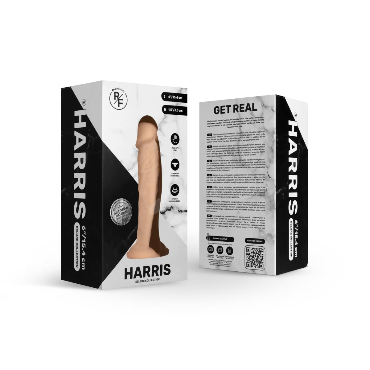 Dildo Realist Harris Real Fantasy Deluxe Silexpan 15.4 cm