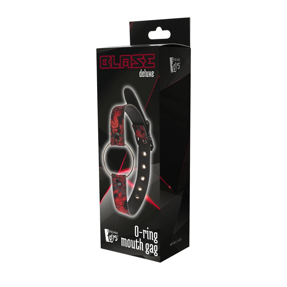 Calus Deluxe O-Ring Open Mouth Rosu/Negru, #2, Erotic24.ro