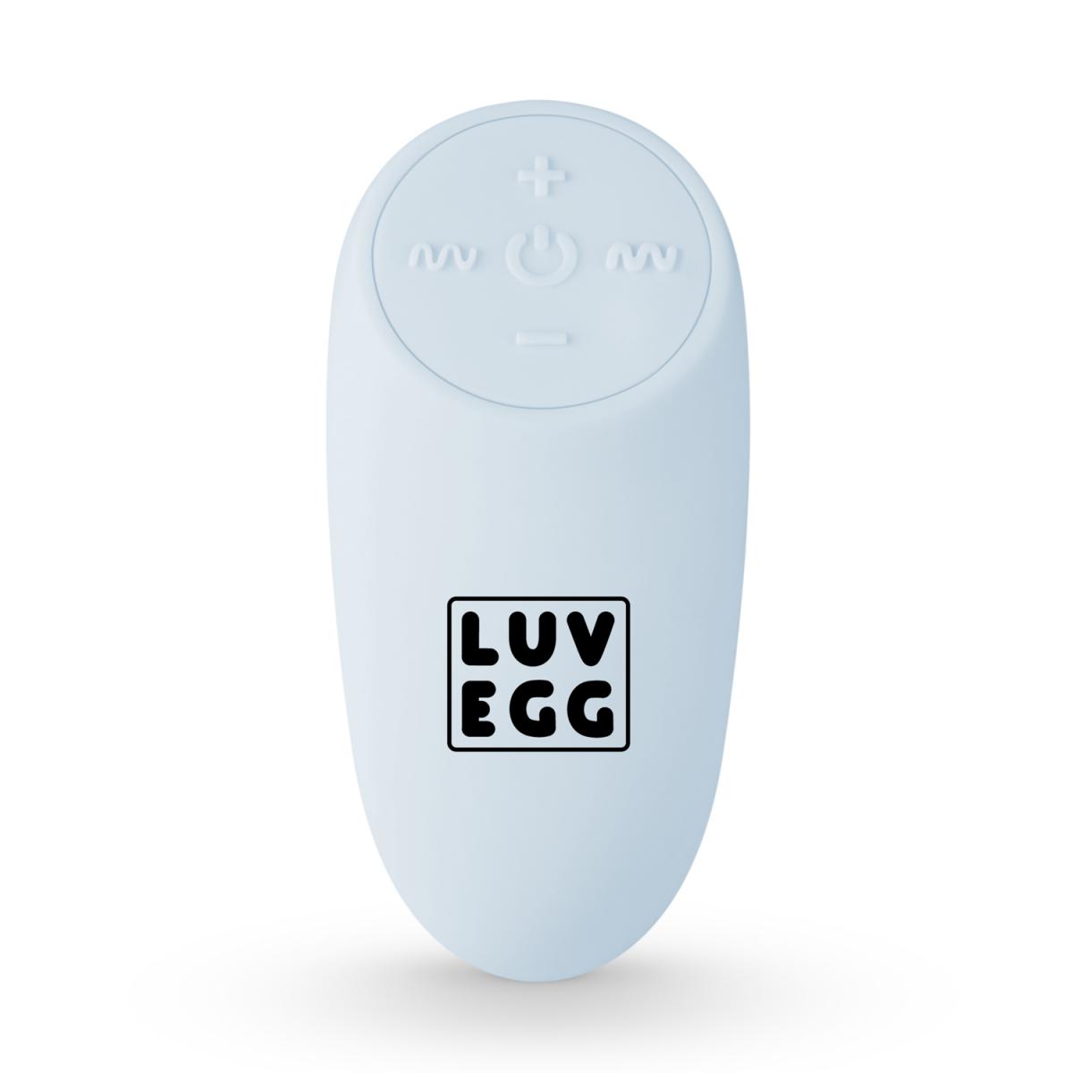 Ou Vibrator LUV EGG, Remote Control, 10 Moduri Vibratii, 4 Intensitati, Silicon, USB, Albastru, #5, Erotic24.ro