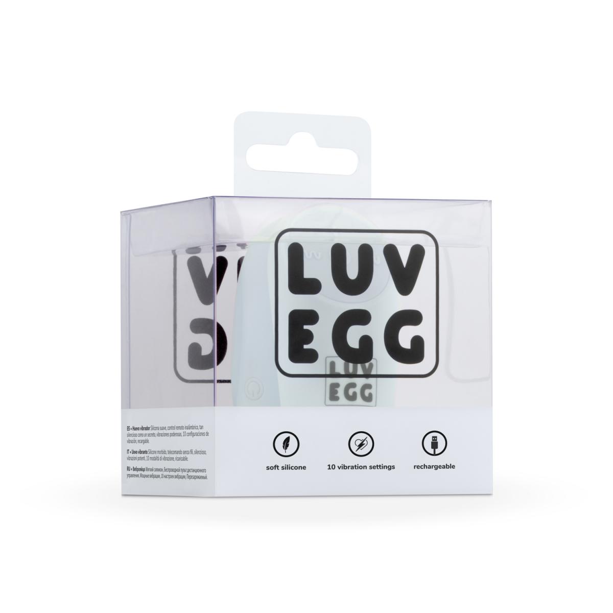 Ou Vibrator LUV EGG, Remote Control, 10 Moduri Vibratii, 4 Intensitati, Silicon, USB, Albastru, #7, Erotic24.ro