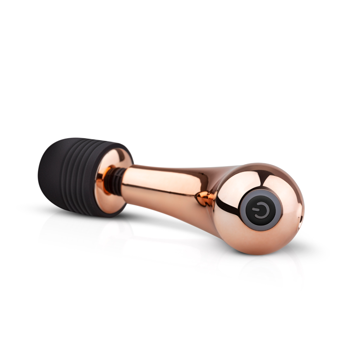 Mini Vibrator Wand Rosy Gold, 10 Moduri Vibratii, Silicon si ABS Auriu, USB, 13 cm, #3, Erotic24.ro