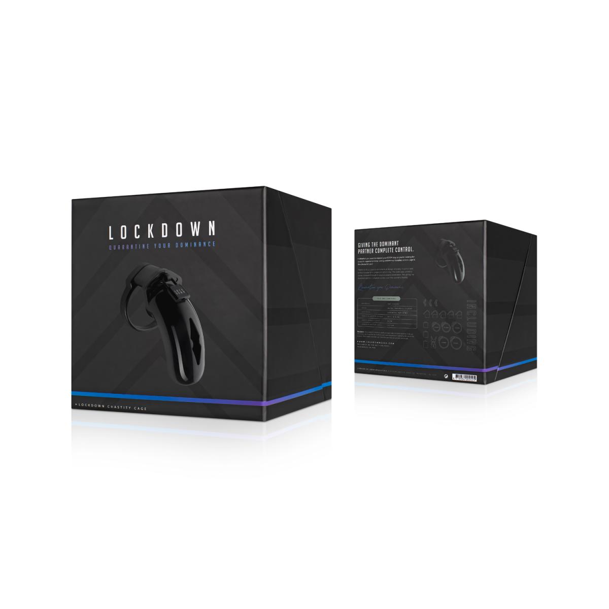 Cusca de Castitate Lockdown Large, Negru, Nr. 5, Erotic24.ro