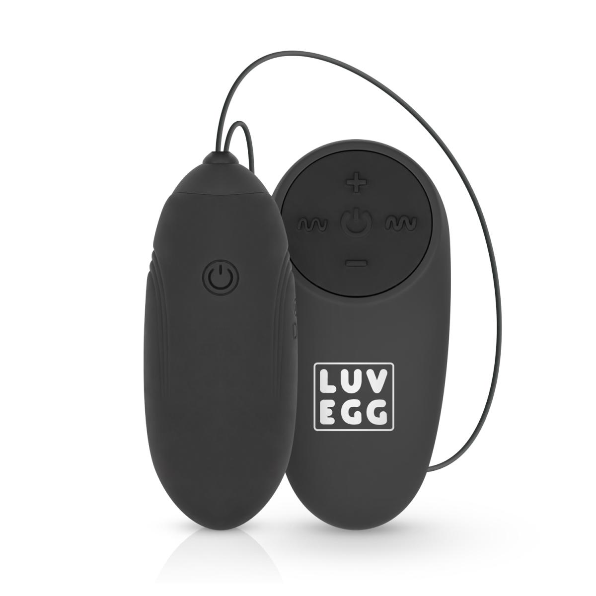 Ou Vibrator LUV EGG, Remote Control, 10 Moduri Vibratii, 4 Intensitati, Silicon, USB, Negru