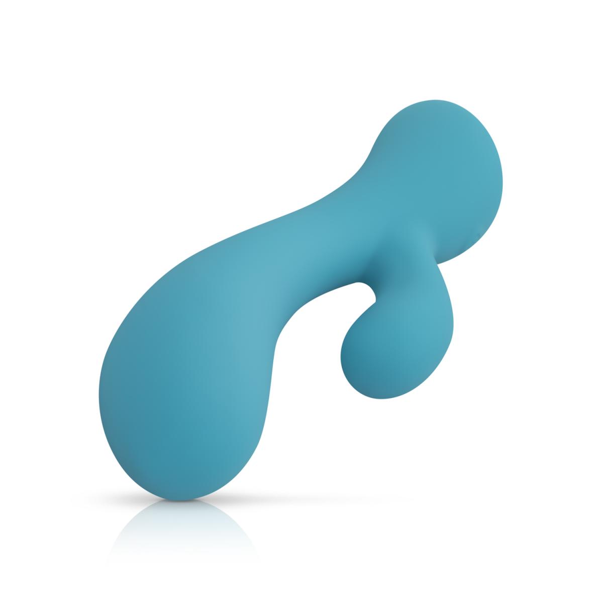 Vibrator Iepuras Martina, 10 Moduri Vibratii, Silicon, USB, Turcoaz, 18 cm, #6, Erotic24.ro