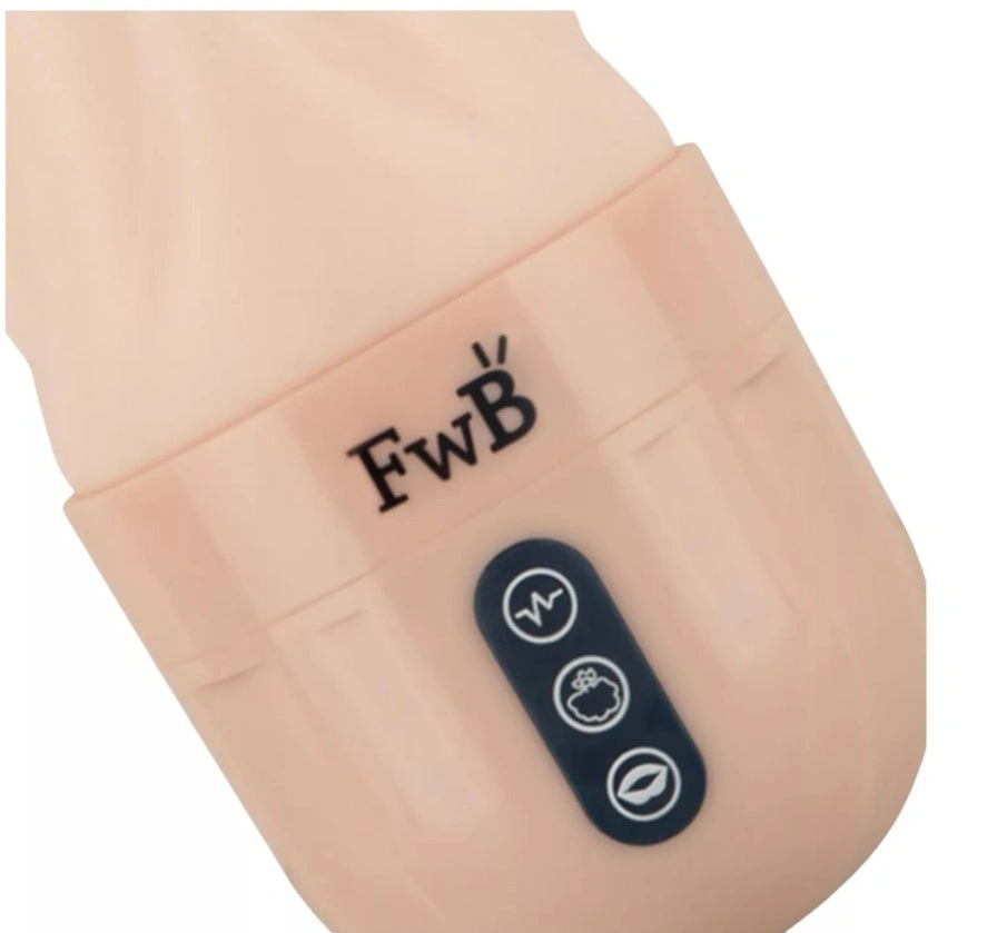 Masturbator Electric Pussy Second Love Alice Green, Vibratii si Suctiune, TPE, Natural, 25 cm, #6, Erotic24.ro