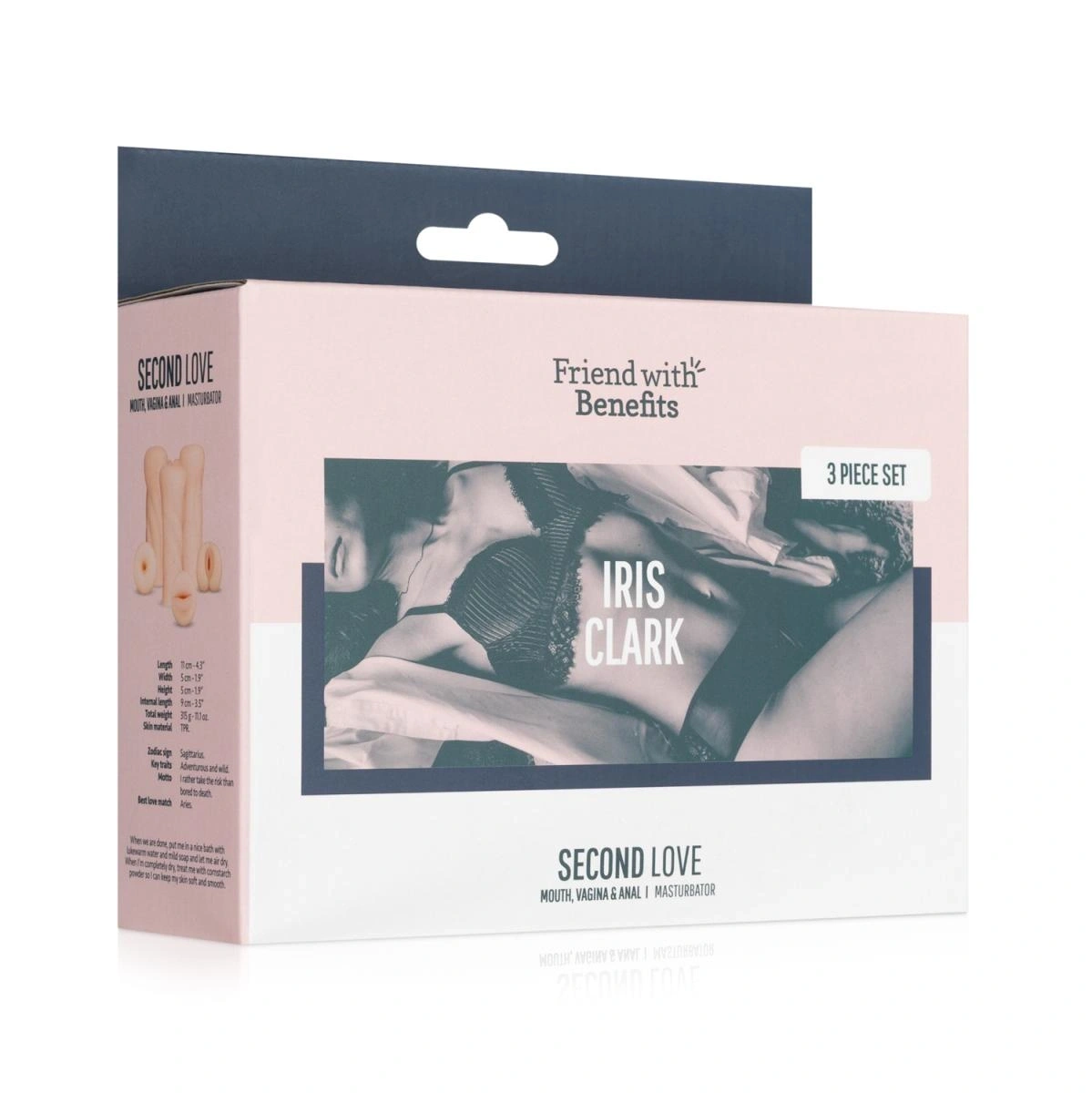 Set 3 Masturbatoare Friend With Benefits Iris Clark, TPR, Natural, 11 cm, Nr. 7, Erotic24.ro