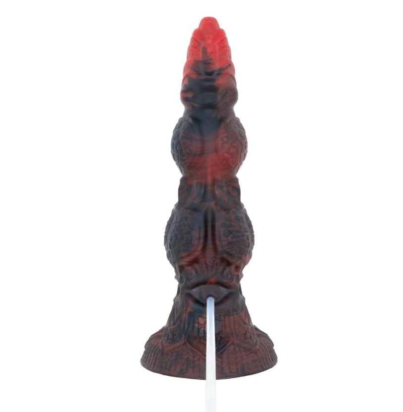 Dildo Mythical Mates The Marhborn Squirting Reptile, Silicon, Rosu/Negru, 24 cm, Nr. 3, Erotic24.ro
