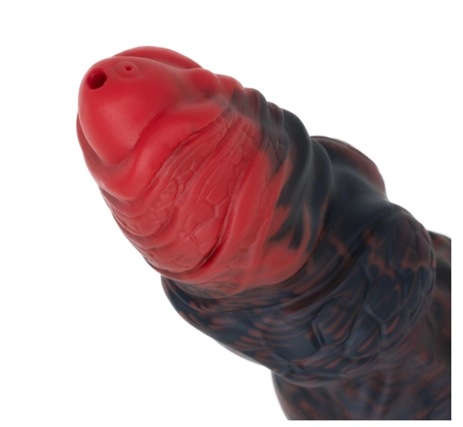 Dildo Mythical Mates The Marhborn Squirting Reptile, Silicon, Rosu/Negru, 24 cm, Nr. 5, Erotic24.ro
